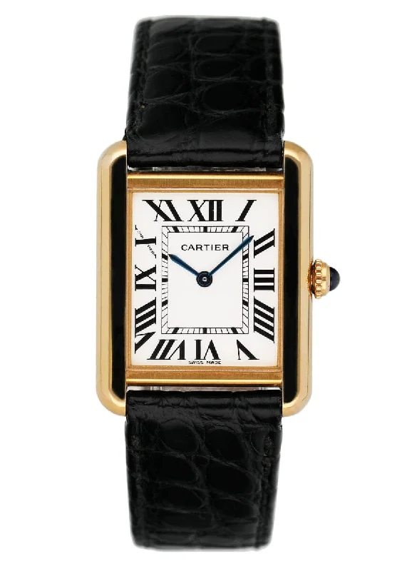 Shop Cartier Watches for the Ultimate Timepiece –Cartier Tank Solo W1018755 18K Yellow Gold Ladies Watch Box Papers