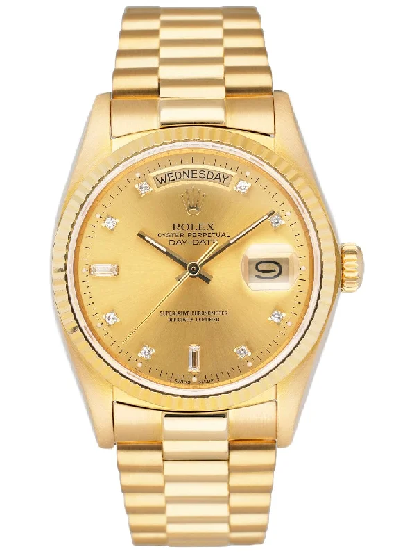 Find Iconic Rolex Timepieces for the True Collector –Rolex Day Date 18038 Diamond Dial Mens Watch