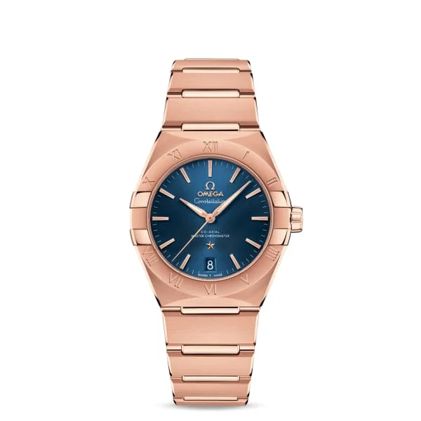 Discover the Best Omega Watches for Collectors –Omega Constellation 36mm Watch - Ref: 131.50.36.20.03.001 - Blue Index Dial, 18K Rose Gold Bracelet