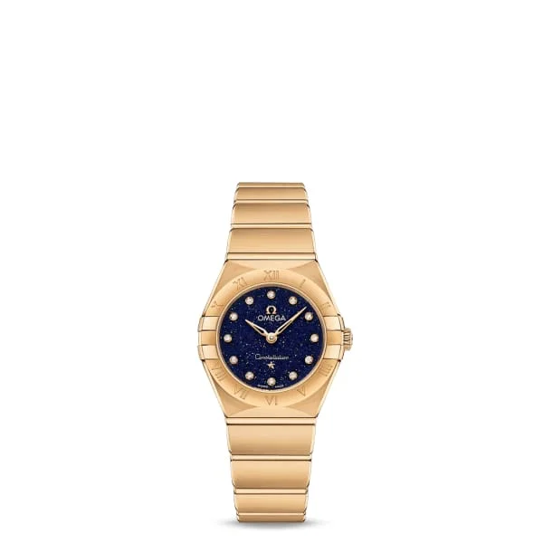 Omega Watches: Timeless Precision for Every Wrist –Omega Constellation 25mm Watch - Ref: 131.50.25.60.53.001 - Blue Diamond Index Dial, 18K Yellow Gold Bracelet