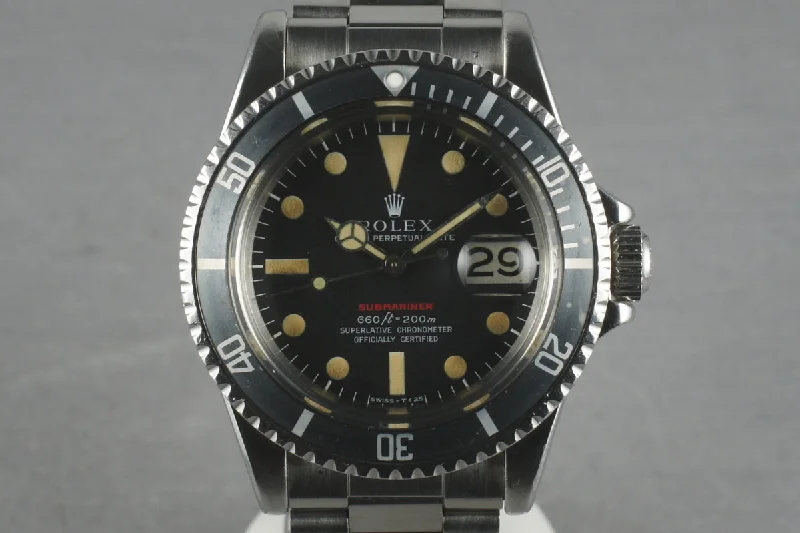 Iconic Rolex Watches for the True Connoisseur –1970 Rolex Red Submariner  1680 with Box and Papers