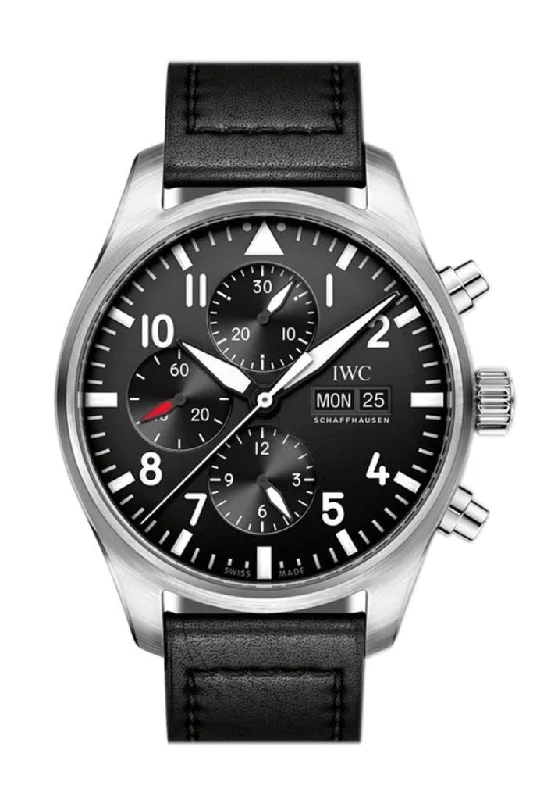 IWC Watches: Built to Last a Lifetime –IWC Pilot Black Automatic Chronograph Men's Watch IW377709