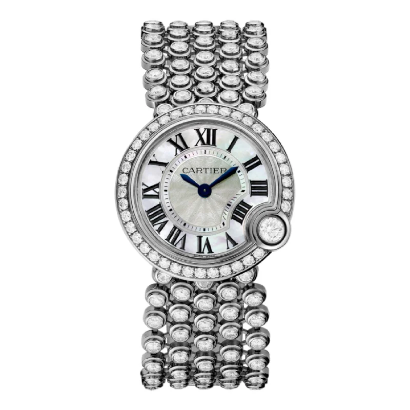 Find Cartier Watches for Every Budget –Cartier Ballon Blanc de Cartier 30mm Women's watch - Ref: HPI00757 - White Mother of Pearl Roman  Dial & Diamond Bezel, Stainless Steel Diamond Bracelet