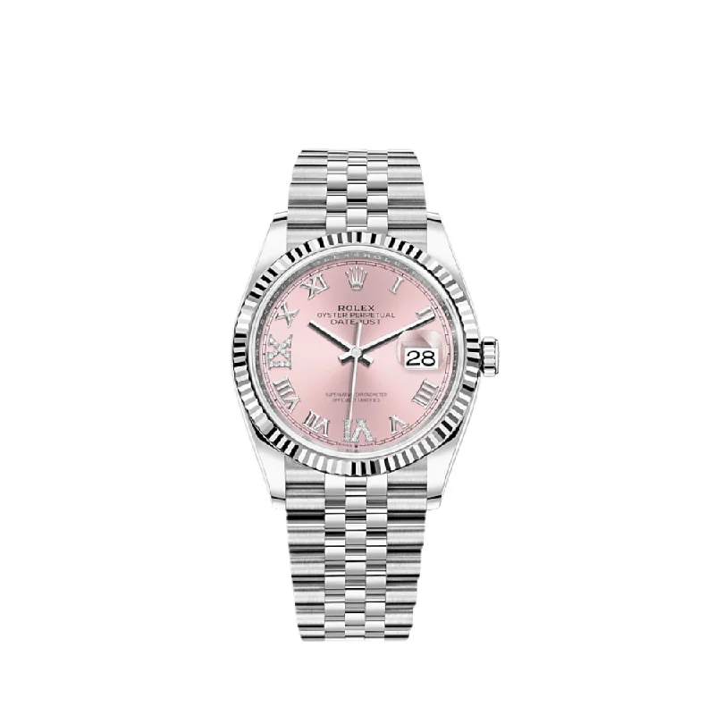 Invest in a Rolex Watch Today –Rolex Datejust 126234 White Gold Stainless Steel Pink Dial Jubilee