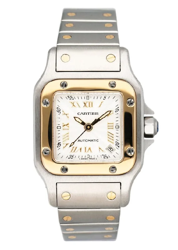 Discover Cartier’s Iconic Timepieces Now –Cartier Santos Galbee W20045C4 Two Tone Ladies Watch