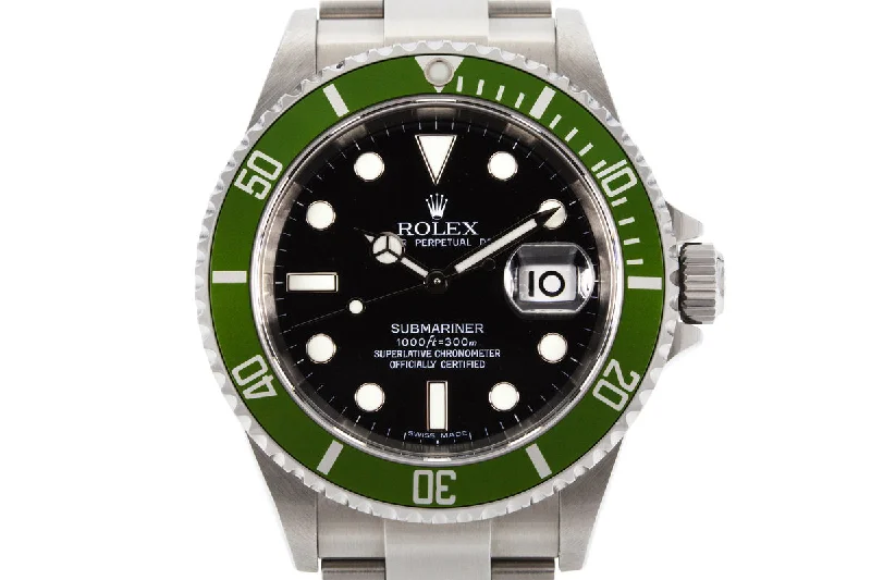 Shop Rolex Watches for Unmatched Style and Precision –2006 Rolex Green Submariner 16610V