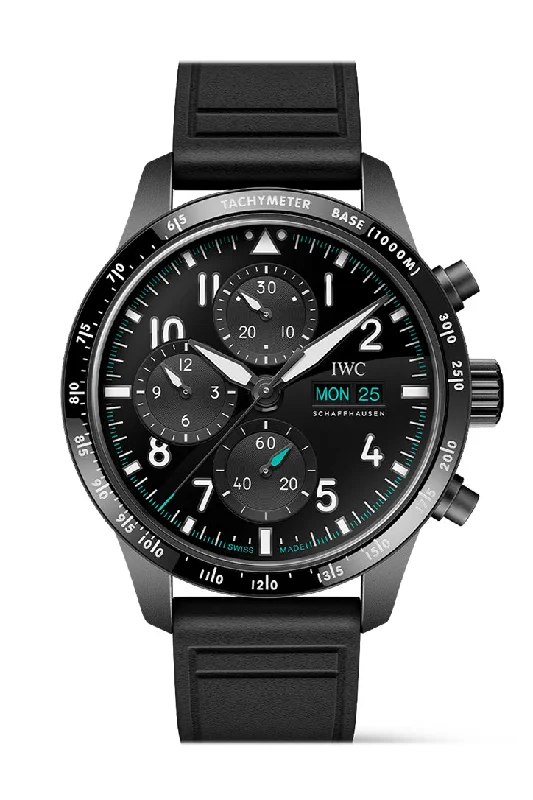 Luxury IWC Watches for Every Occasion –IWC Pilot Performance Chronogragh Black Dial Watch  AMG IW388306