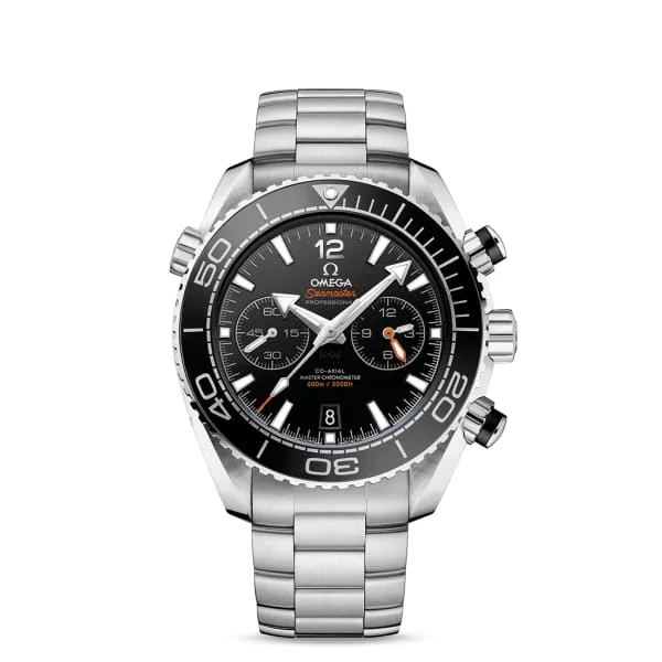 Explore the World of Omega Watchmaking –Omega Seamaster 46mm Watch - Ref: 215.30.46.51.01.001 - Black Chronograph Index Dial, Stainless Steel Bracelet