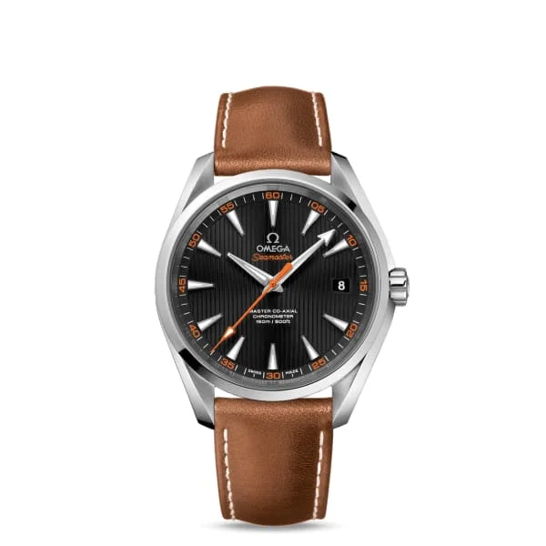 Shop Omega Watches for Timeless Elegance –Omega Seamaster 42mm Watch - Ref: 231.12.42.21.01.002 - Black Index Dial, Brown Leather Strap