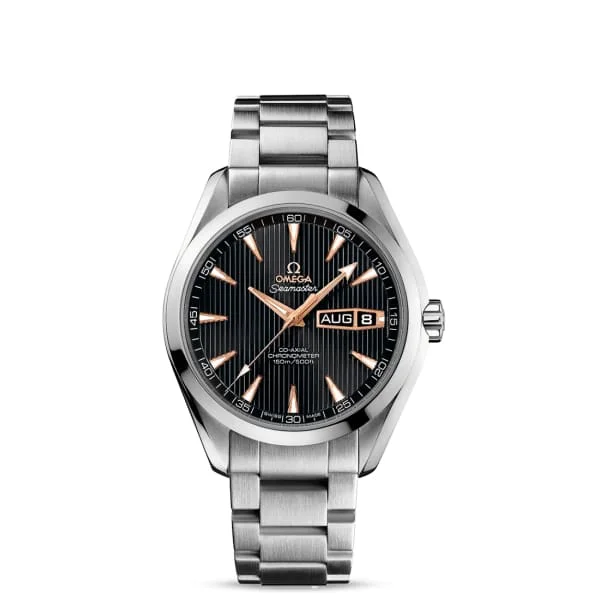 Shop Omega Watches Online –Omega Seamaster 43mm Watch - Ref: 231.50.43.22.01.001 - Black Index Dial, 18K White Gold Bracelet