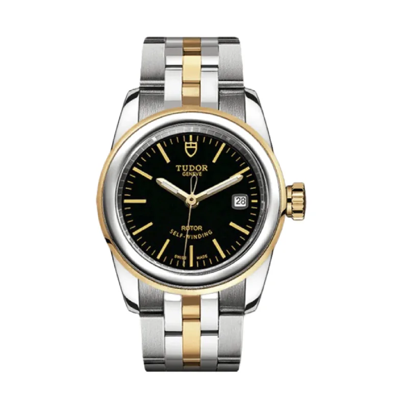 Shop Tudor Watches for the Ultimate Timepiece –Tudor Glamour Date 26mm | Steel and 18k yellow gold bracelet | Black dial | Ladies Watch M51003-0008