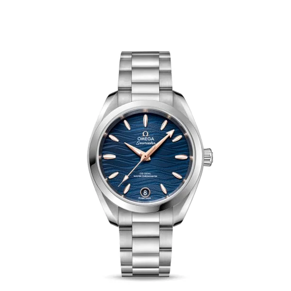 Discover Omega Watches with Legendary Craftsmanship –Omega Seamaster 34mm Watch - Ref: 220.10.34.20.03.001 - Blue Index Dial, Stainless Steel Bracelet