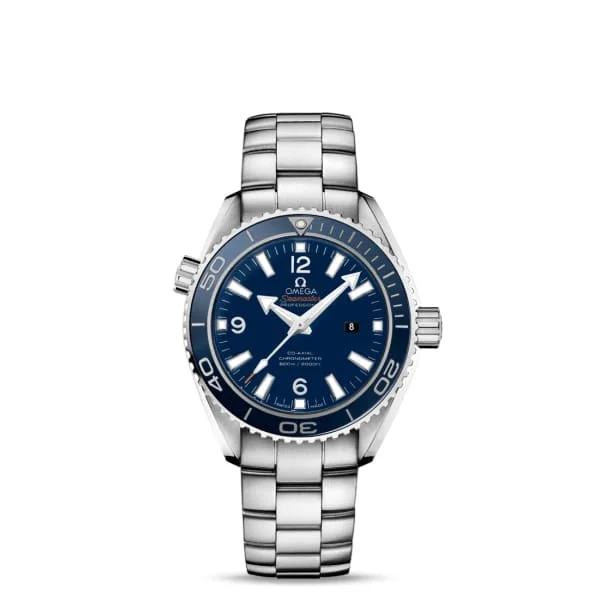 Shop Omega Watches for Exclusive Models –Omega Seamaster 38mm Watch - Ref: 232.90.38.20.03.001 - Blue Index Dial in Titanium Case, Titanium Bracelet