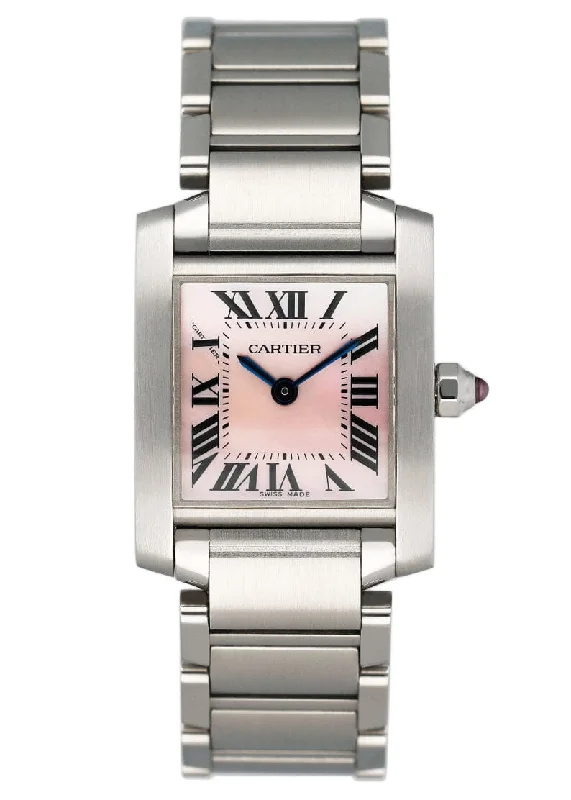 Discover the Best Cartier Timepieces for You –Cartier Tank Francaise W51028Q3 MOP Steel Ladies Watch