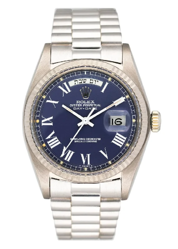 Shop Rolex Watches for Every Occasion –Rolex Day-Date 1803 Blue Dial 18K White Gold Mens Watch