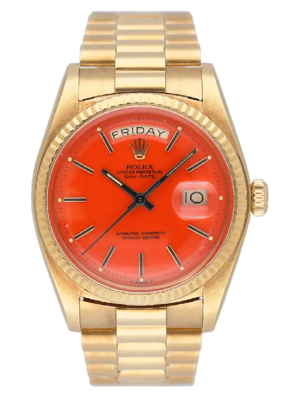 Explore Rolex Watches for the Ultimate Timepiece Experience –Rolex Day Date 1803 Coral Dial Mens Watch