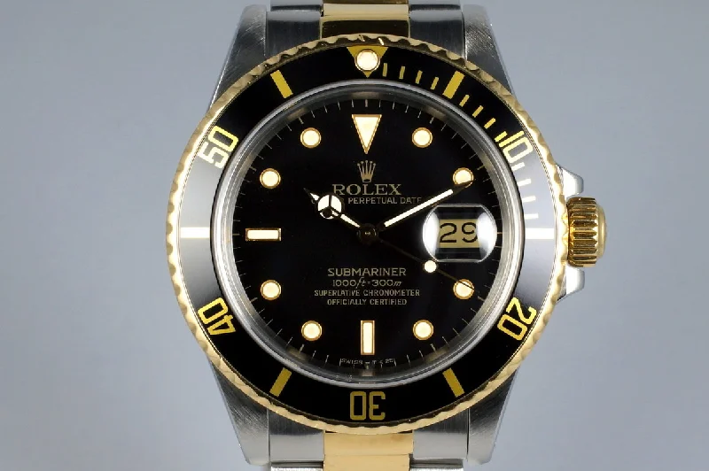 Rolex Watches with Superior Quality –1987 Rolex Two Tone Submariner 16803 Black Dial