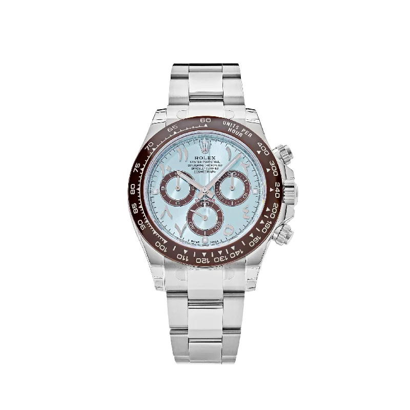 Rolex Watches: Crafted for Excellence –Rolex Daytona 116506 Platinum Ice Blue Arabic Dial (2023)