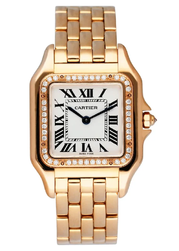 Shop Cartier Watches for Exceptional Value –Cartier Panthere WJPN0009 18K Rose Gold Ladies Watch Box Papers