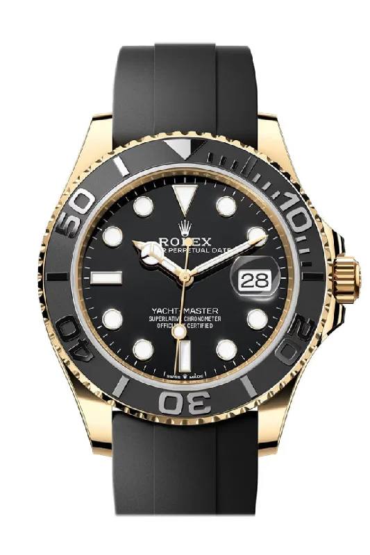 Find Rolex Watches That Fit Your Style –Rolex Yacht Master 42 Black Dial Black Ceramic Bezel Oyster Flex Bracelet 226658