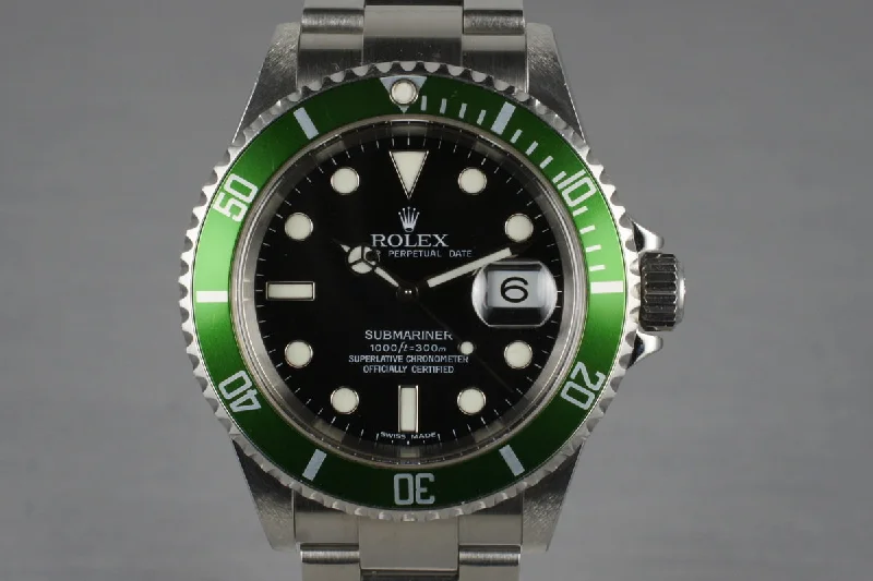 Discover Rolex Watches with Exceptional Value –2004 Rolex Green Submariner 16610T