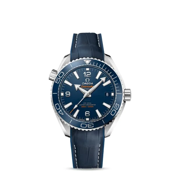 Shop Omega Watches for Enduring Value –Omega Seamaster 40mm Watch - Ref: 215.33.40.20.03.001 - Blue Index Dial, Blue Leather Strap