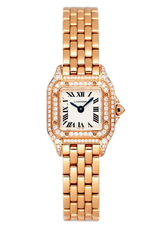 Cartier Watches: Iconic Designs for Timeless Style –Cartier Panthere Mini WJPN0020 18K Rose Gold Diamond Dial Ladies Watch Box Papers