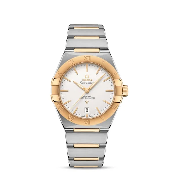 Omega Watches: A Legacy of Swiss Timekeeping –Omega Constellation 39mm Watch - Ref: 131.20.39.20.02.002 - Silver Index Dial & 18K Yellow Gold Bezel, Two Tone Stainless Steel & 18K Yellow Gold Bracelet