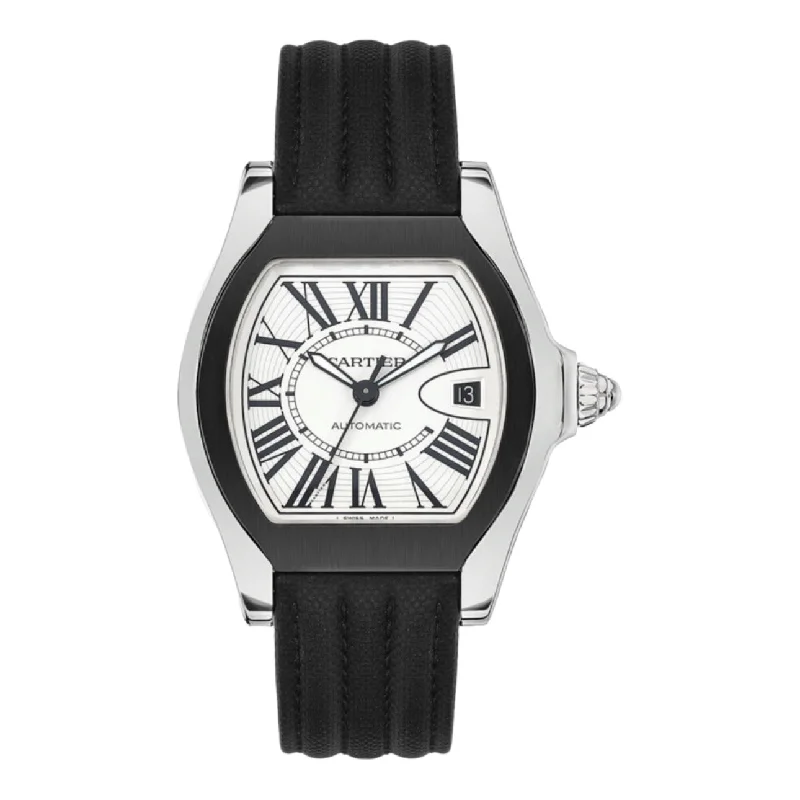 Explore the Latest Cartier Watches for Sale –Cartier Roadster 46mm Watch - Ref: W6206018 - Silver Roman Dial, Stainless Steel Bracelet