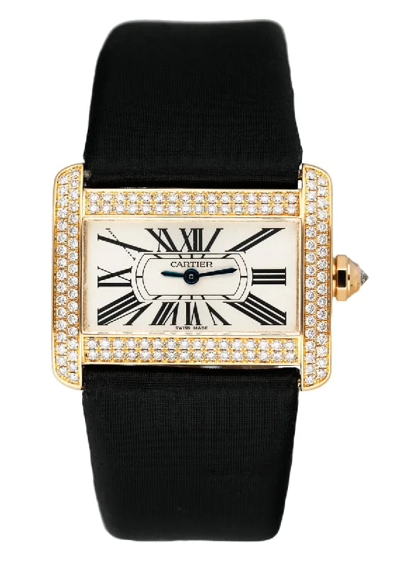 Shop Cartier Watches for the Modern Era –Cartier Tank Divan WA301036 Diamond Yellow Gold Ladies Watch Box Papers