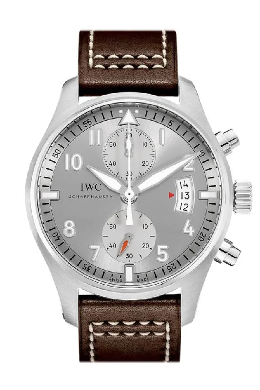 Find Rare IWC Models for Sale –IWC Pilot Spitfire Silver Dial Chronograph 43mm Men's Watch IW387809