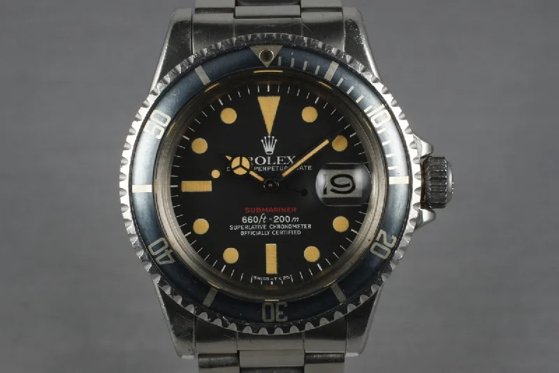 Rolex Watches for Sale Online –1972 Rolex RED Submariner 1680 Mark 6 Dial with Box and Papers