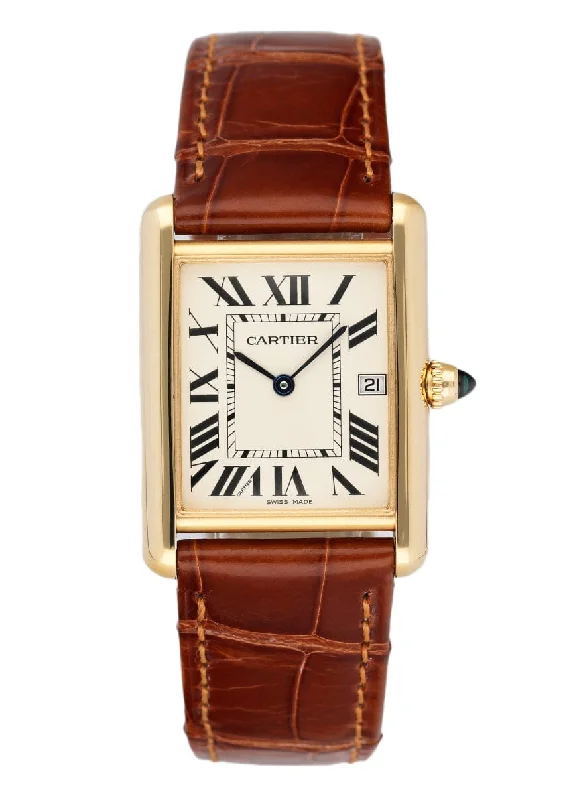 Discover Cartier Watches: Precision and Luxury Combined –Cartier Tank Louis W1529756 18K Yellow Gold Mens Watch Box Papers