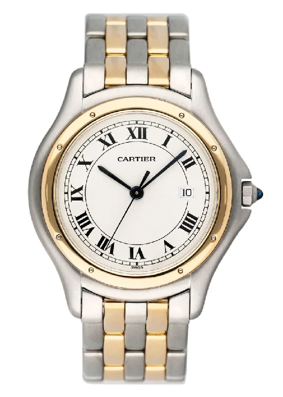 Find Cartier Watches for the Ultimate Luxury Look –Cartier Panthere Cougar 187904 Two Tone Mens Watch Box Papers