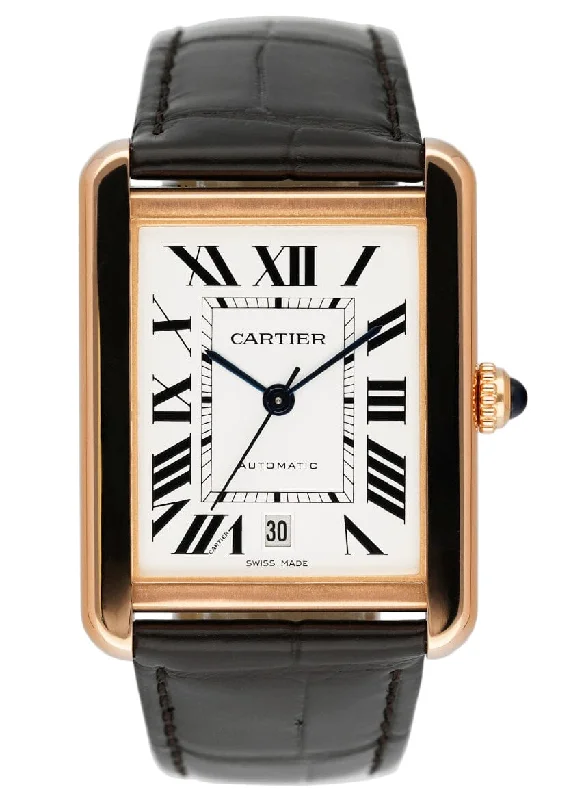 Find Rare Cartier Watches for Sale –Cartier Tank Solo XL W5200026 18K Rose Gold Mens Watch