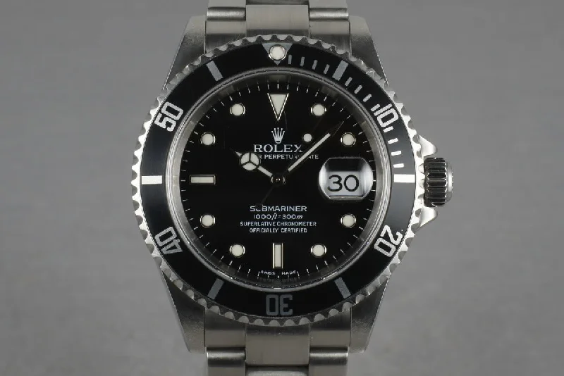 Rolex Watches for the Luxury Collector –2003 Rolex Submariner 16610 with Box and Papers