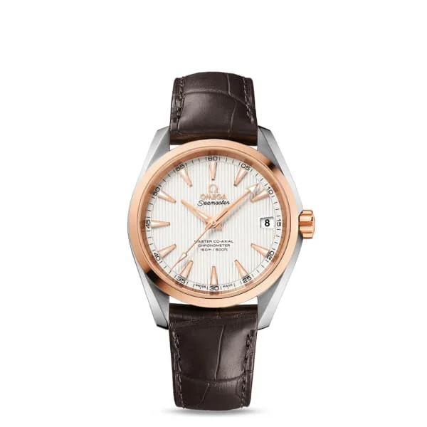 Find Your Ideal Omega Watch Today –Omega Seamaster 39mm Watch - Ref: 231.23.39.21.02.001 - White Index Dial & 18K Rose Gold Bezel, Brown Leather Strap