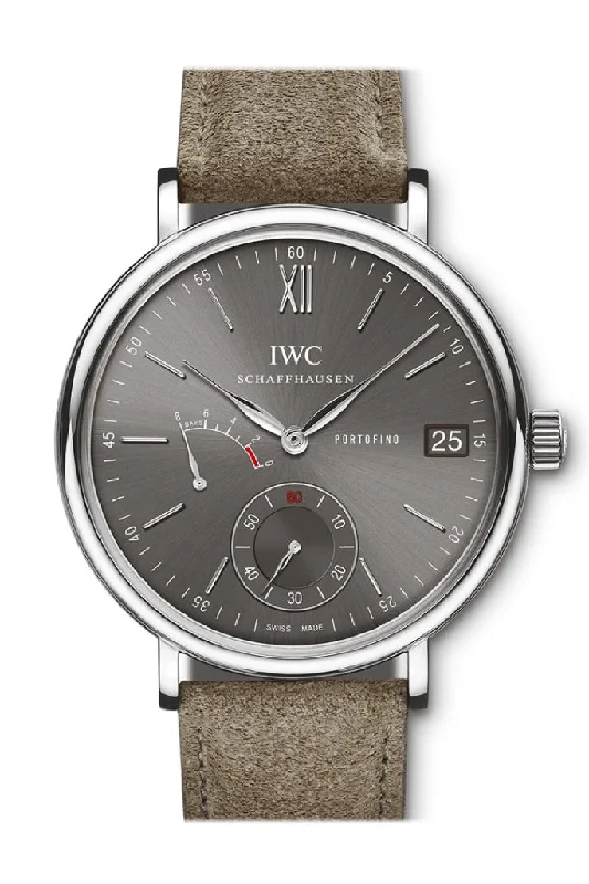 Shop IWC Watches for the Modern Collector –IWC Portofino Hand-Wound Eight Days in Steel Grey Dial IW510115