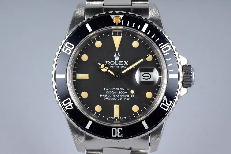 Shop Rare Rolex Models for Your Collection –1983 Rolex Submariner 16800 with Box and Papers