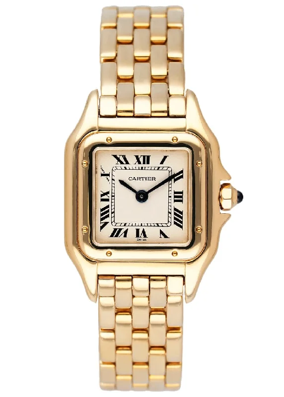 Discover Cartier Watches with Ultimate Craftsmanship –Cartier Panthere W25022B9 18K Yellow Gold Ladies Watch Box Papers