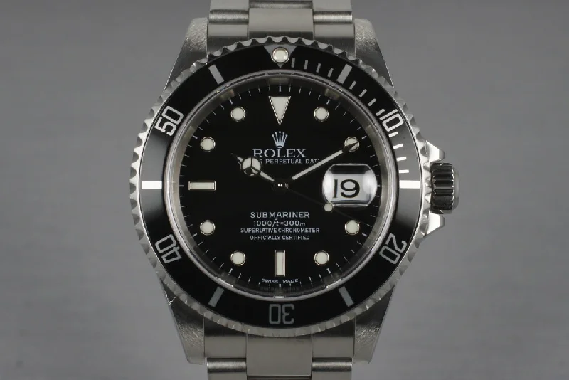 Iconic Rolex Watch Styles –2003 Rolex Submariner 16610T with Box and Papers