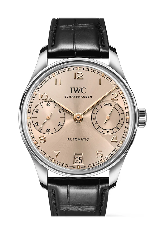 Find IWC Watches for Every Wrist –IWC Portuguese 7 Day Power Reserve SS 42 Dune Dial IW501705