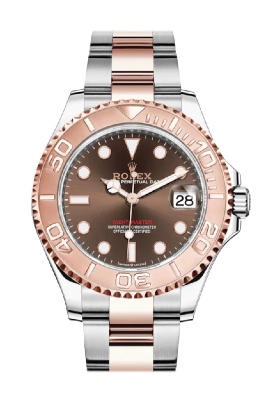 Shop Iconic Rolex Watches Today –Rolex Yacht-Master 37 Chocolate Dial Automatic Men's Steel and 18K Everose Gold Oyster Watch 268621