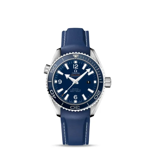 Find Omega Watches for Every Collector –Omega Seamaster 38mm Watch - Ref: 232.92.38.20.03.001 - Blue Index Dial in Titanium Case, Blue Rubber Strap