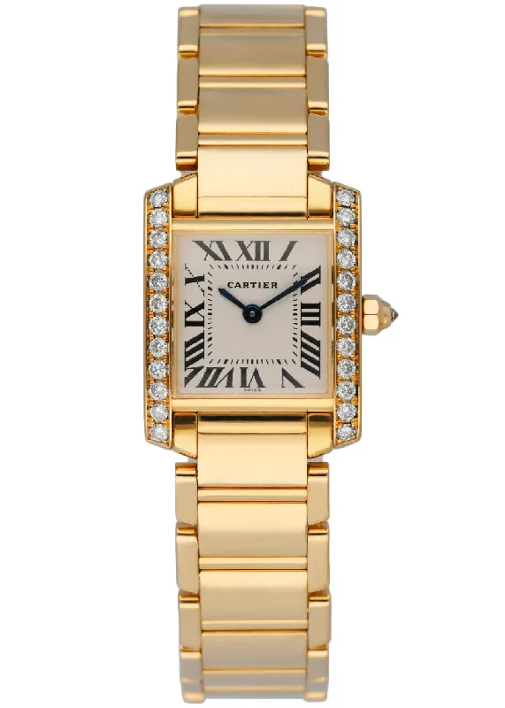 Cartier Watches: The Perfect Luxury Investment –Cartier Tank Francaise 2385 18k Yellow Gold Diamond Ladies Watch