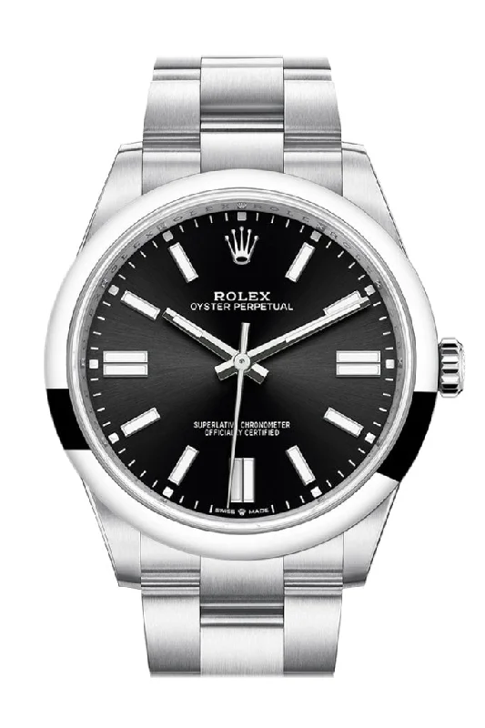 Shop Rolex Watches with Timeless Appeal –Rolex Oyster Perpetual 41 Black Dial Oyster Bracelet Watch 124300