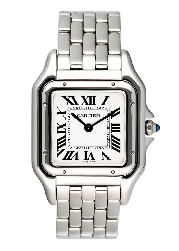 Explore Cartier Watches with Timeless Appeal –Cartier Panthere WSPN0007 Medium Steel Ladies Watch Box Papers