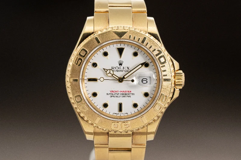 Rolex Watches: Luxury Timepieces for the Modern Age –1997 Rolex 18K Yellow Gold Yacht-Master White Dial & Tritium hands