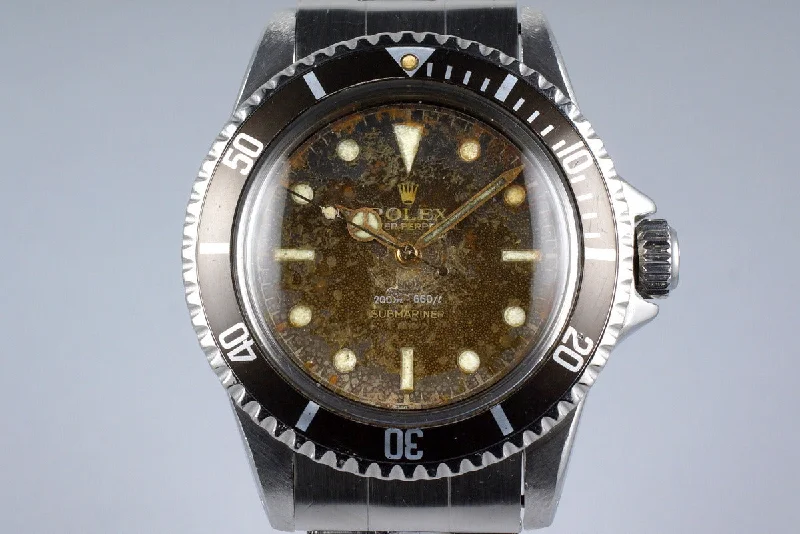 Shop the Best Rolex Watches Available Online –1961 Rolex Submariner 5512 PCG with Tropical Gilt Chapter Ring 2 Line Dial