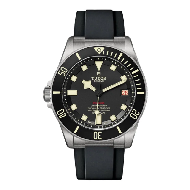 Shop Tudor Watches for Legendary Style –Tudor Pelagos 42mm | Black Rubber Strap | Black Dial | Titanium Case | Men's Watch ref. M25610TNL-0002